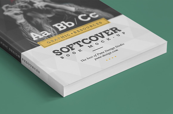 Book Mock-Up / Softcover Edition in Print Mockups - product preview 3