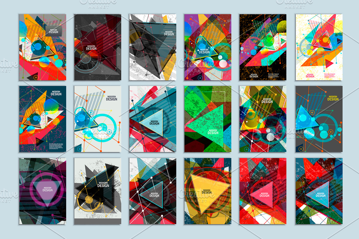 Abstract geometric image bundle in Brochure Templates - product preview 8