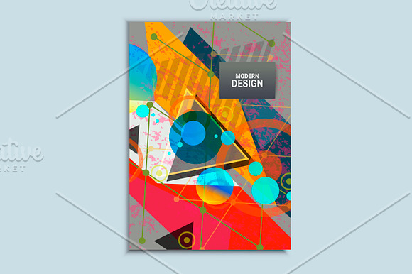 Abstract geometric image bundle in Brochure Templates - product preview 1