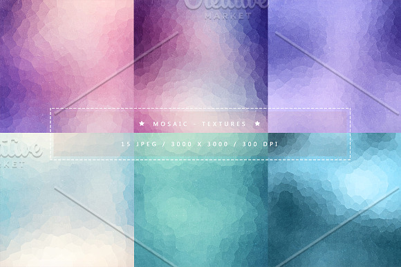 15 Mosaic Backgrounds in Textures - product preview 1