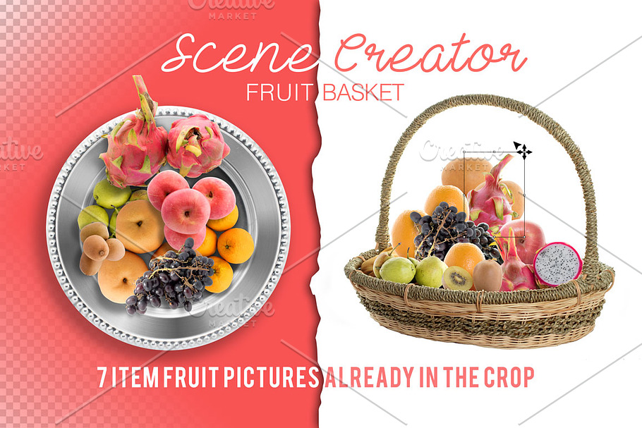 Scene Creator Fruit Basket in Scene Creator Mockups - product preview 8