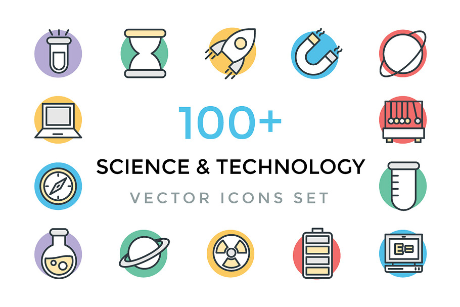 100+ Science and Technology Icons 