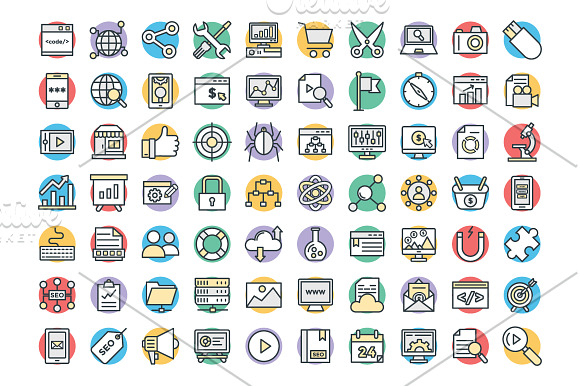100+ SEO and Marketing Icons  in Graphics - product preview 1