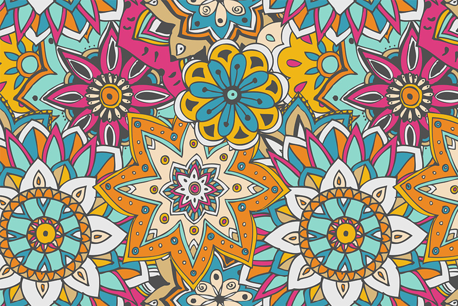 Vintage floral seamless pattern in Patterns - product preview 8
