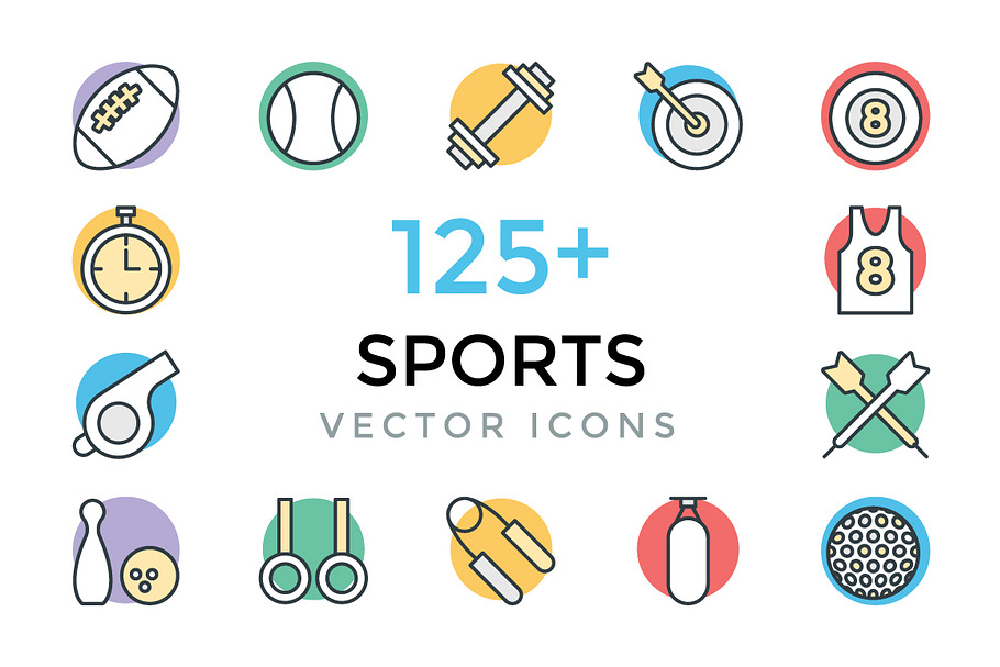 125+ Sports Vector Icons 