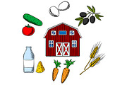 Farming food and agriculture objects
