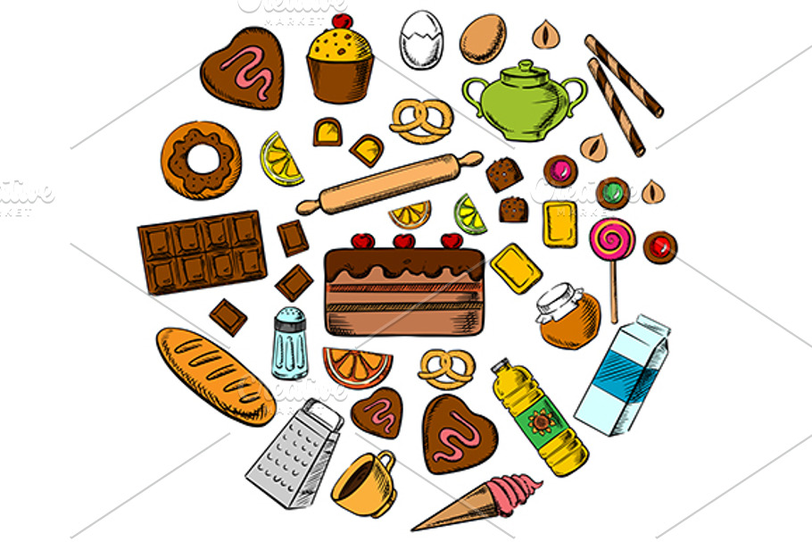 Pastry, dessert and confectionery in Graphics - product preview 8