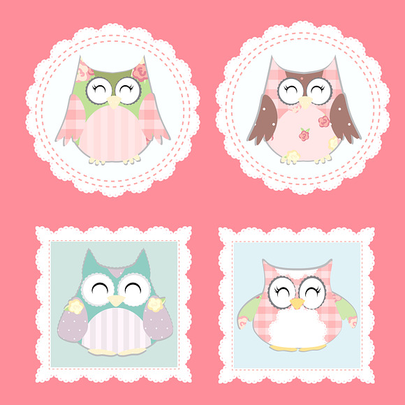 little owls vector in Templates - product preview 4
