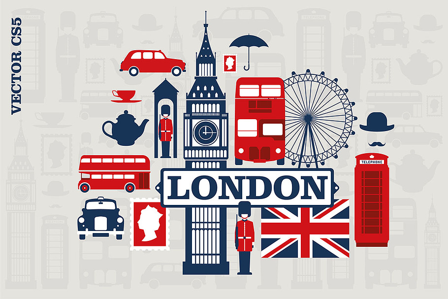 London vector illustration set in Illustrations - product preview 8
