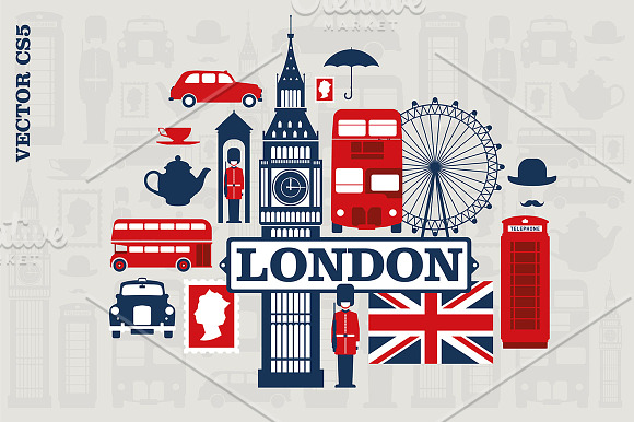 London vector illustration set in Illustrations - product preview 1