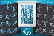 Polygonal Sports Silhoette Wireframe