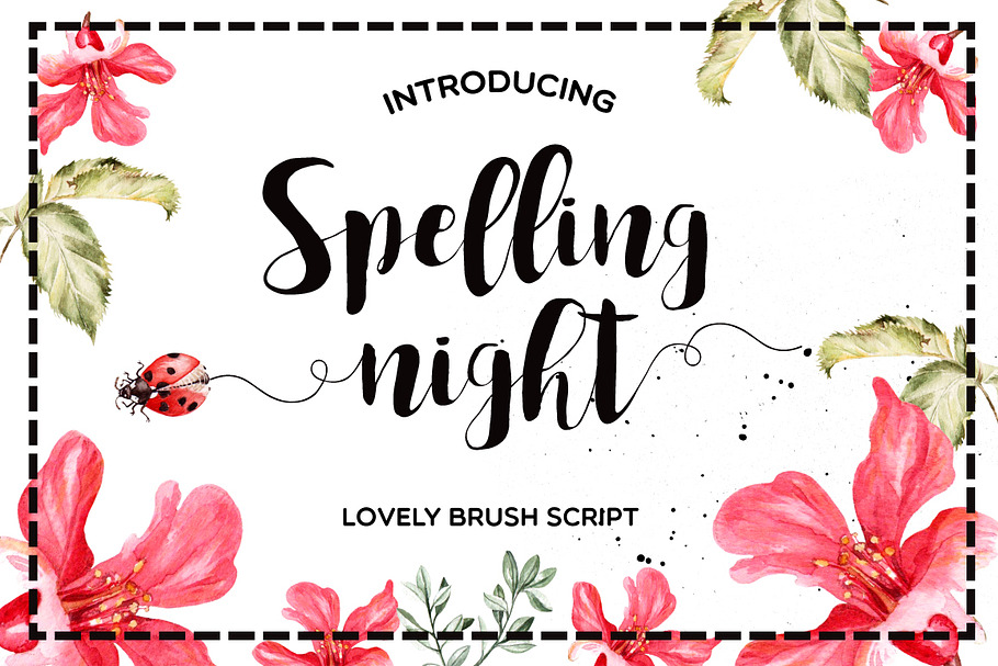 Spelling Night in Script Fonts - product preview 8