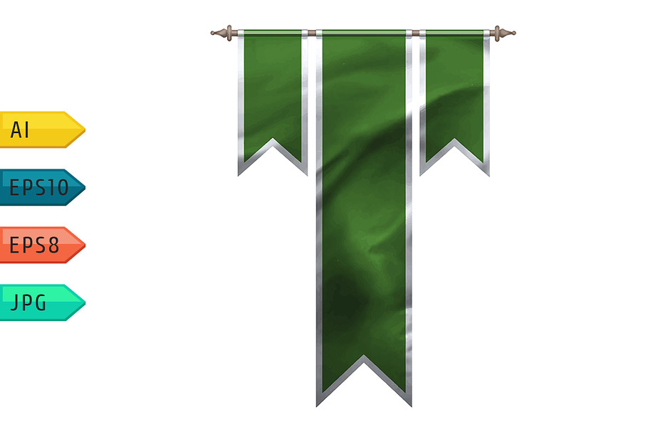Green triple flag.