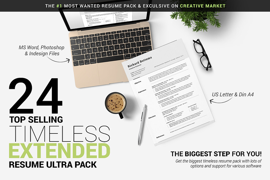 Timeless Resume Ultra Extended Pack in Resume Templates - product preview 8