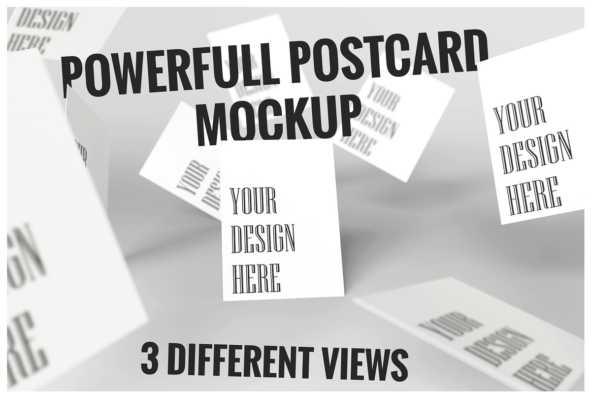 Powerful Postcard Mockup in Print Mockups - product preview 8