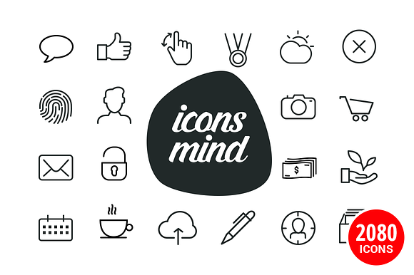 2,080 Icons for iOS, Android & Apps in Glyph Icons - product preview 4