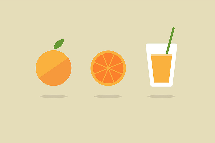 Fresh orange juice icon set in Graphics - product preview 8
