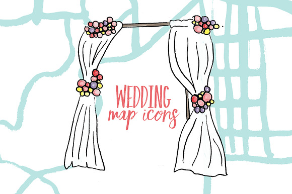 Wedding Map Icons Bundle in Objects - product preview 2