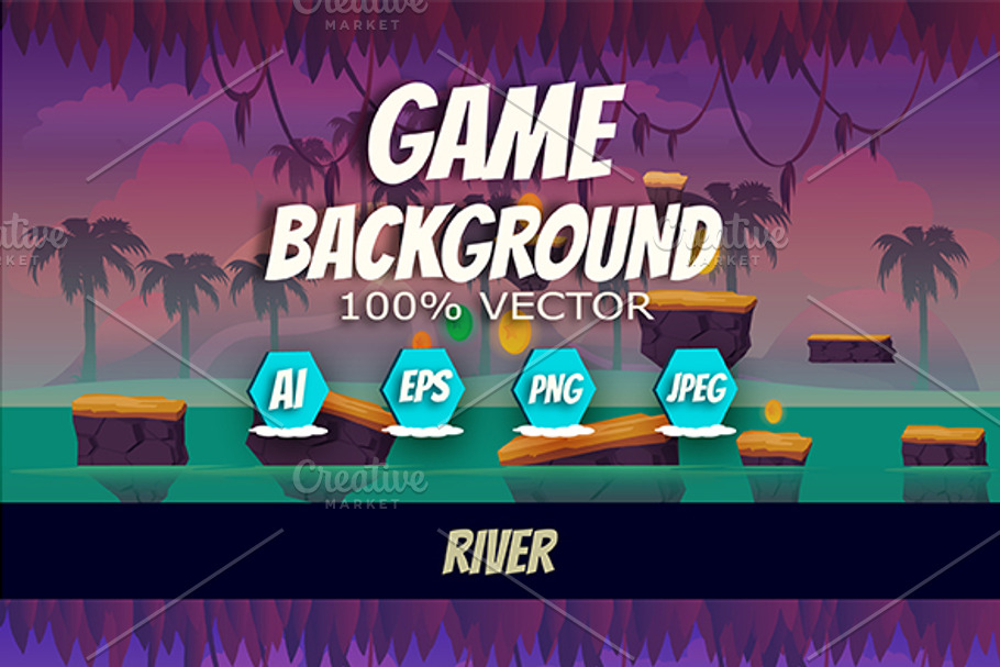 River Jump Game Background