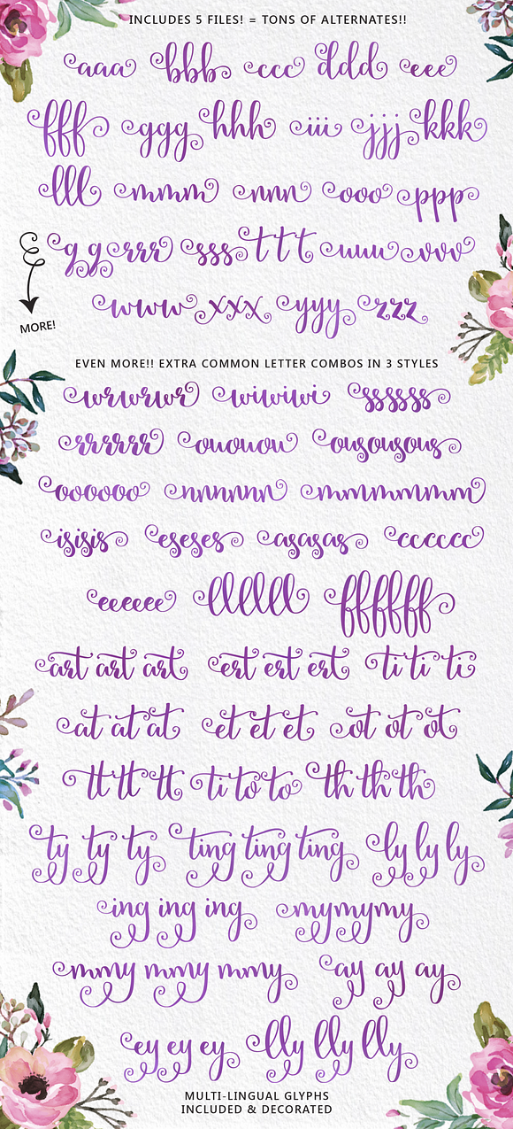 Lettres Douces Hand-Lettered Script in Script Fonts - product preview 6