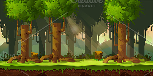 Forest Game Background in Illustrations - product preview 1