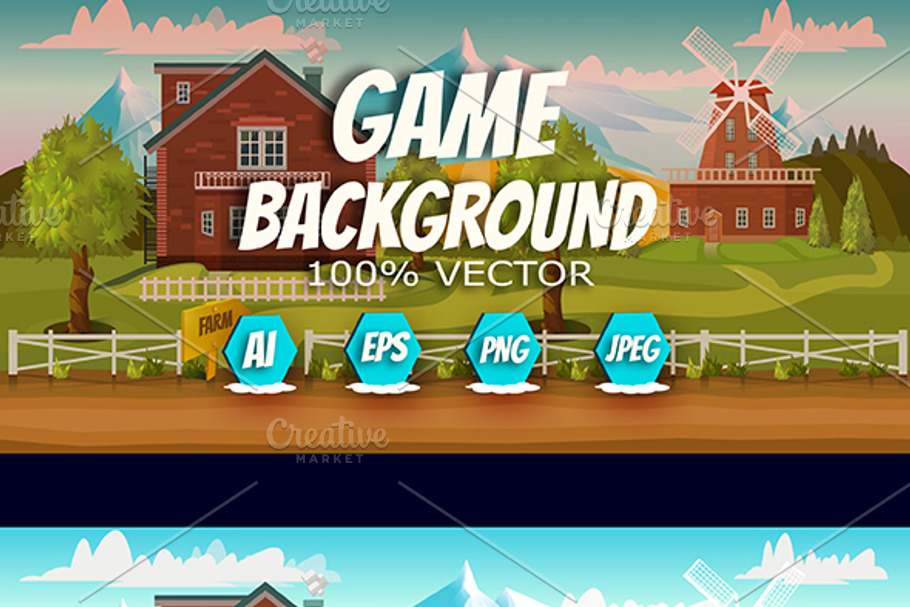 Farm Game Background in Illustrations - product preview 8