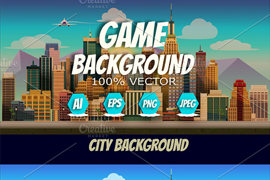 City Game Background in Illustrations - product preview 8