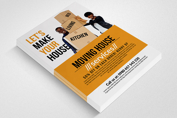 Moving House Services Flyers in Flyer Templates - product preview 1