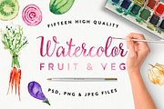 Watercolour Fruit & Veg