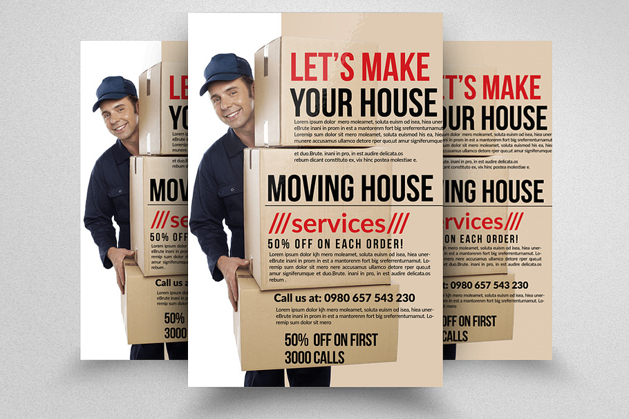 Moving House Services Flyers in Flyer Templates - product preview 8