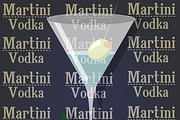 Cocktail martini with vodka