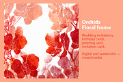 Orchids. Floral frame