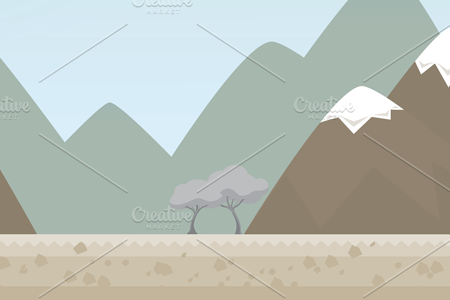 Mountains Vector Illustration in Illustrations - product preview 8