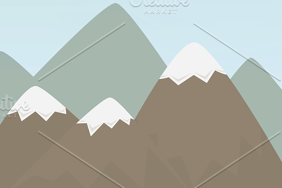 Mountains Vector Illustration in Illustrations - product preview 2