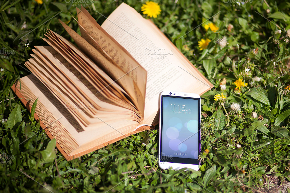 Android Smartphone with Book,Mock-Up in Mobile & Web Mockups - product preview 8