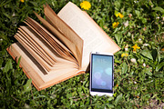 Android Smartphone with Book,Mock-Up