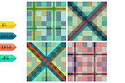 Set of seamless tartan patterns.