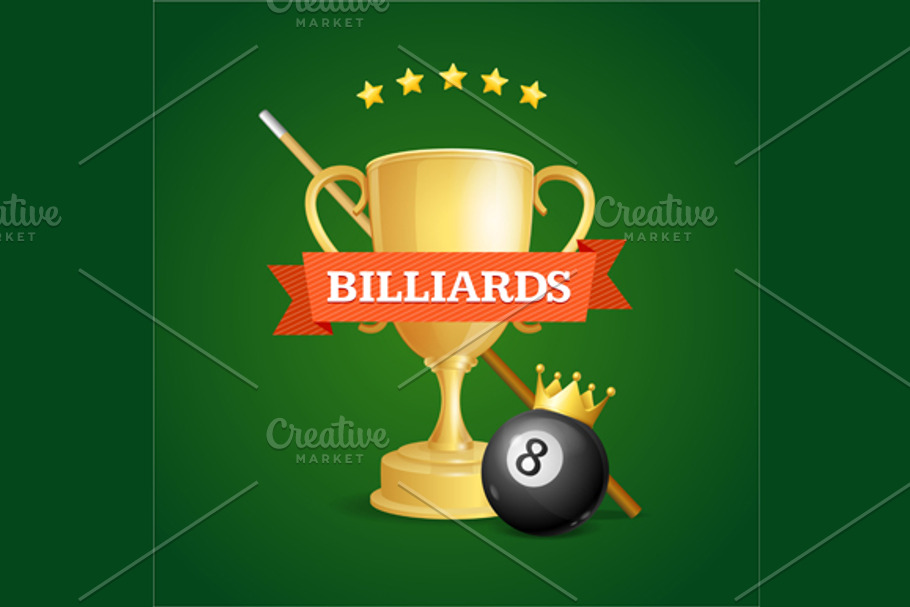 Winning Billiards. Vector in Illustrations - product preview 8