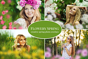 "Flowery Spring" photo overlays set