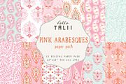 Pink Arabesques Digital Paper