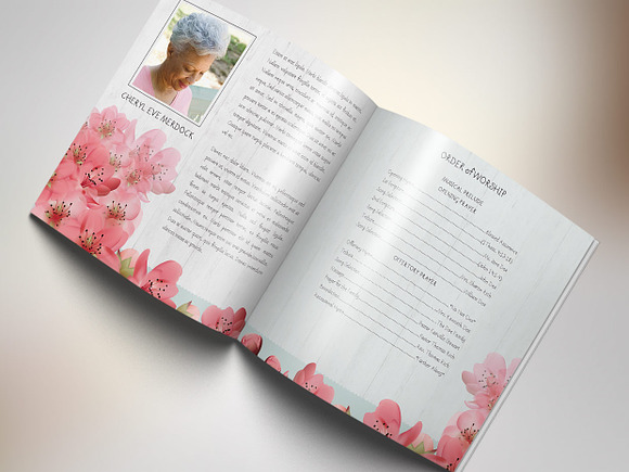 Magnolia Square Funeral Program in Templates - product preview 1