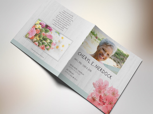 Magnolia Square Funeral Program in Templates - product preview 2