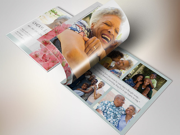 Magnolia Square Funeral Program in Templates - product preview 5