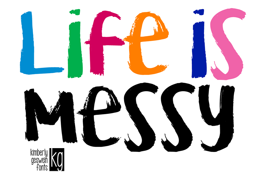 KG Lifeis Messy in Display Fonts - product preview 8