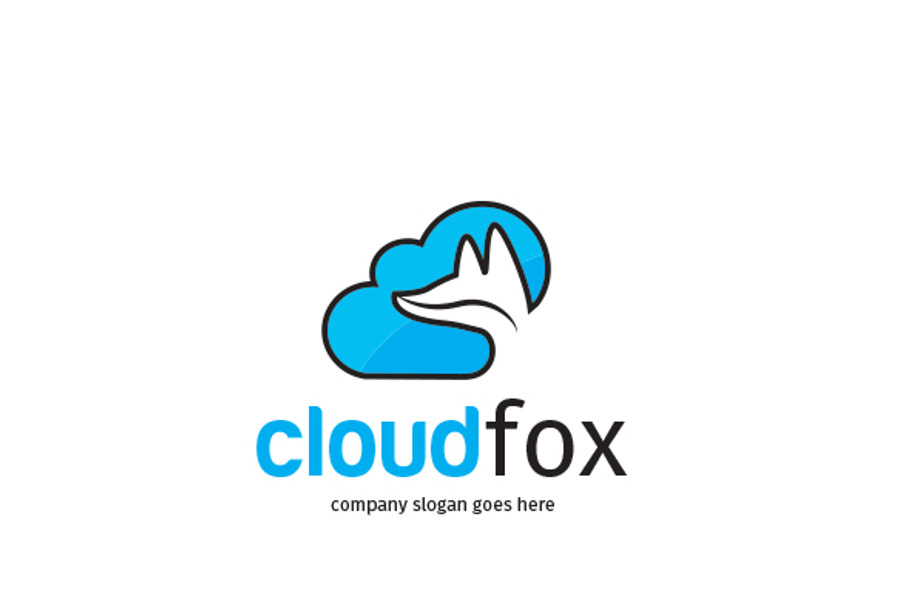 Cloud Fox Logo in Logo Templates - product preview 8