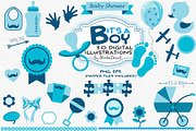 It's a Boy - Baby Shower Cliparts