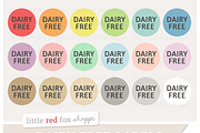Dairy Free Label Clipart
