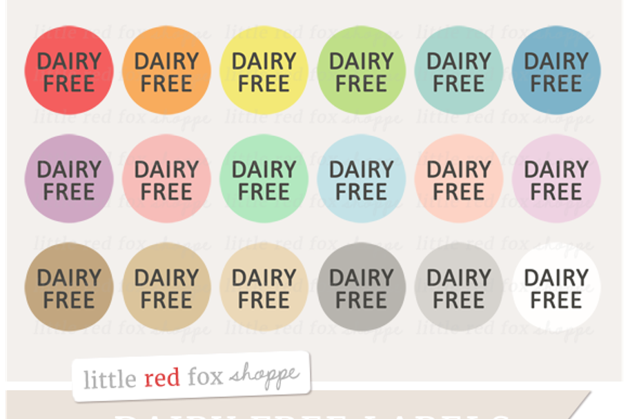 Dairy Free Label Clipart