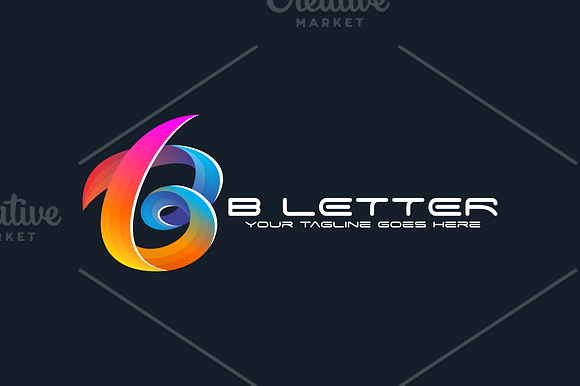 B Letter in Logo Templates - product preview 9