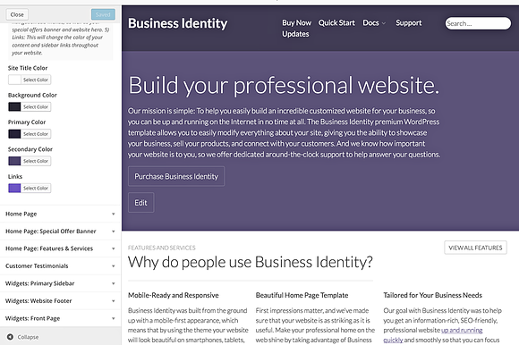 Business Identity WordPress Theme in WordPress Business Themes - product preview 1